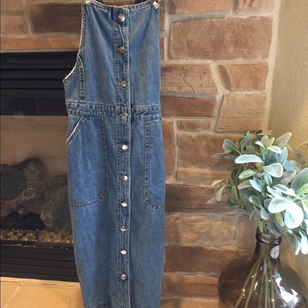H&M Blue Denim Midi Dress